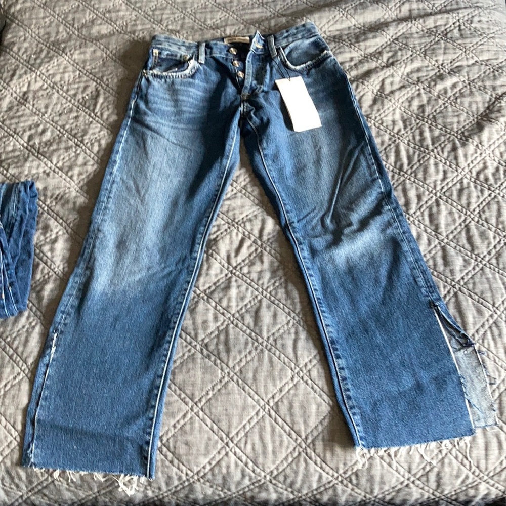 Zara Trafuc split side jeans
